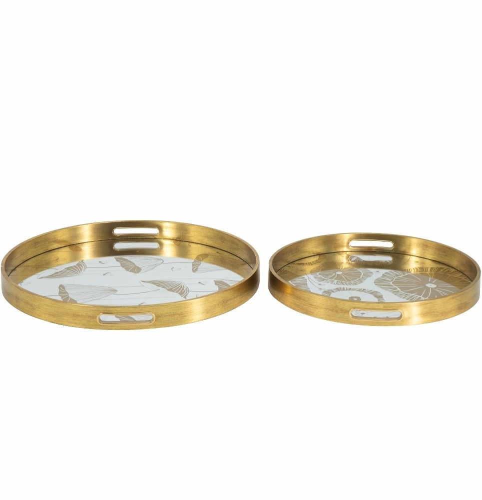 Подносы с зеркальной поверхностью, набор Glasar 86740