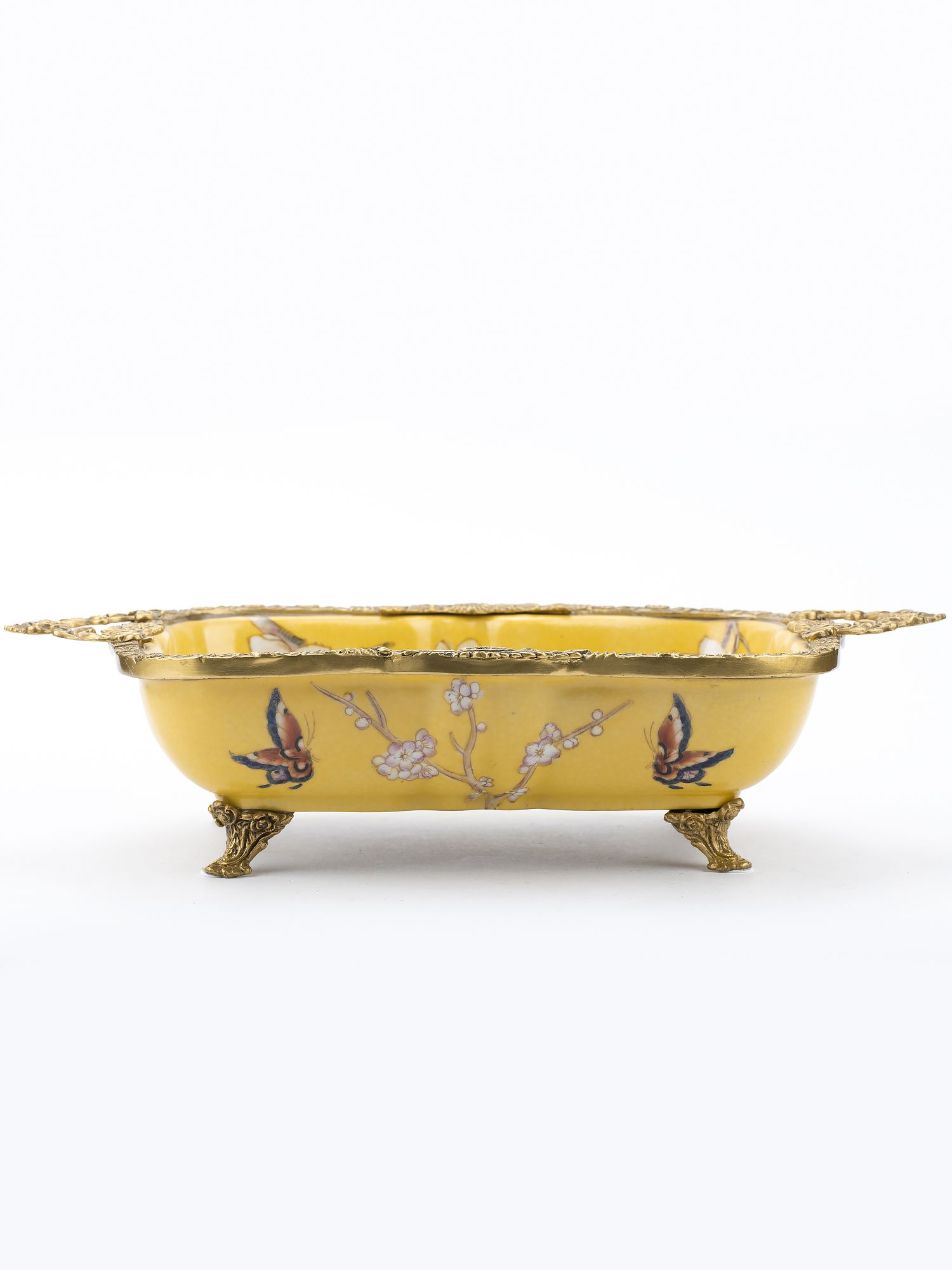 Блюдо на ножках с ручками Glasar C843HC/HY2081