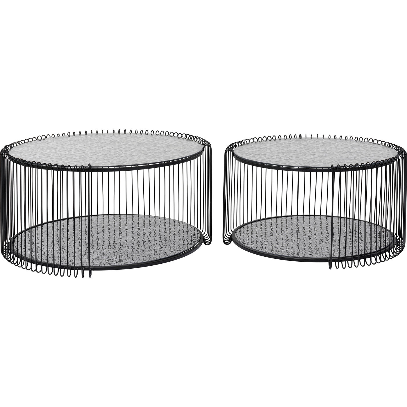 Стол кофейный Wire Double Black Bubble (2 шт.) KARE 87819