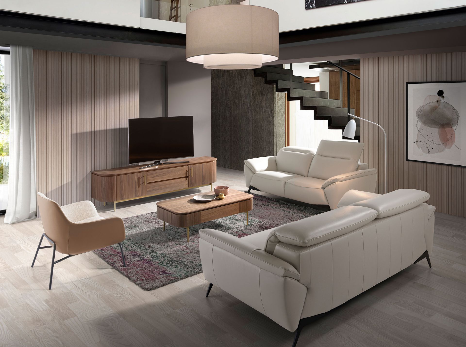 Кресло 5099/A226 с обивкой из ткани и экокожи Angel Cerda