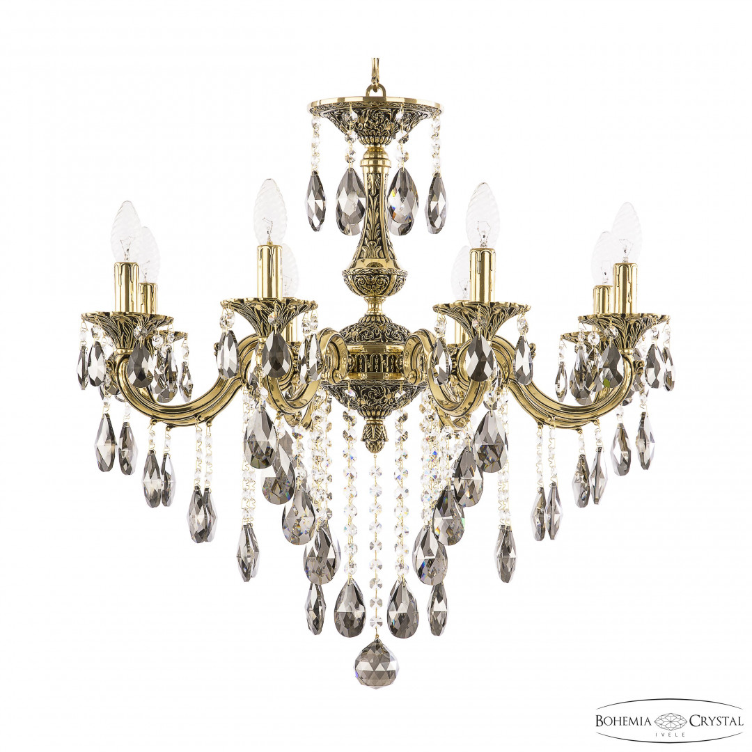 Люстра бронзовая с хрусталём 72101/8/210 B GB K731