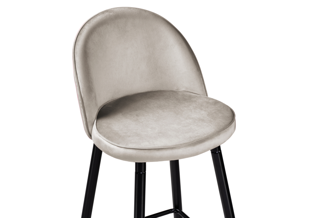 Барный стул Woodville Dodo 1 light grey with edging / black 15124