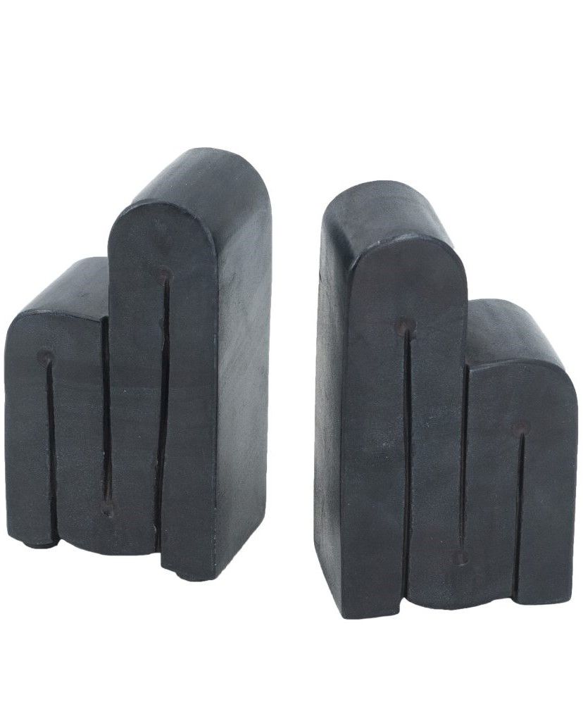 Держатели для книг из черного мрамора, набор Glasar 72183-DS