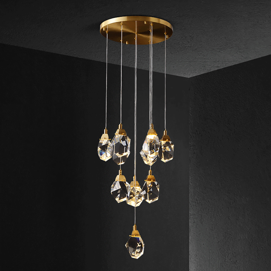 Подвесной светильник  Delight Collection Crystal rock 11 gold