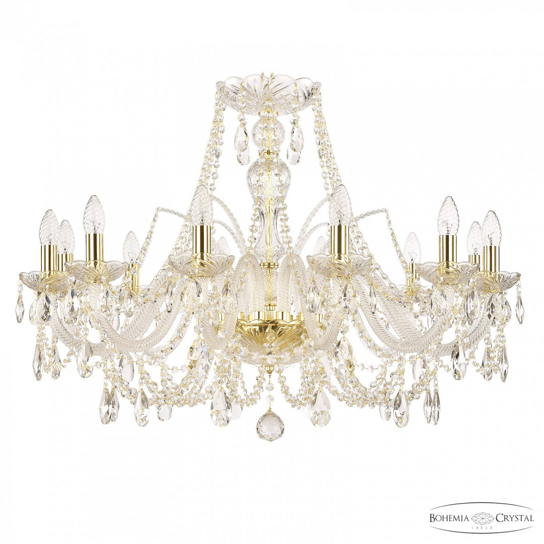Люстра хрустальная 105/12/300 G Bohemia Ivele Crystal