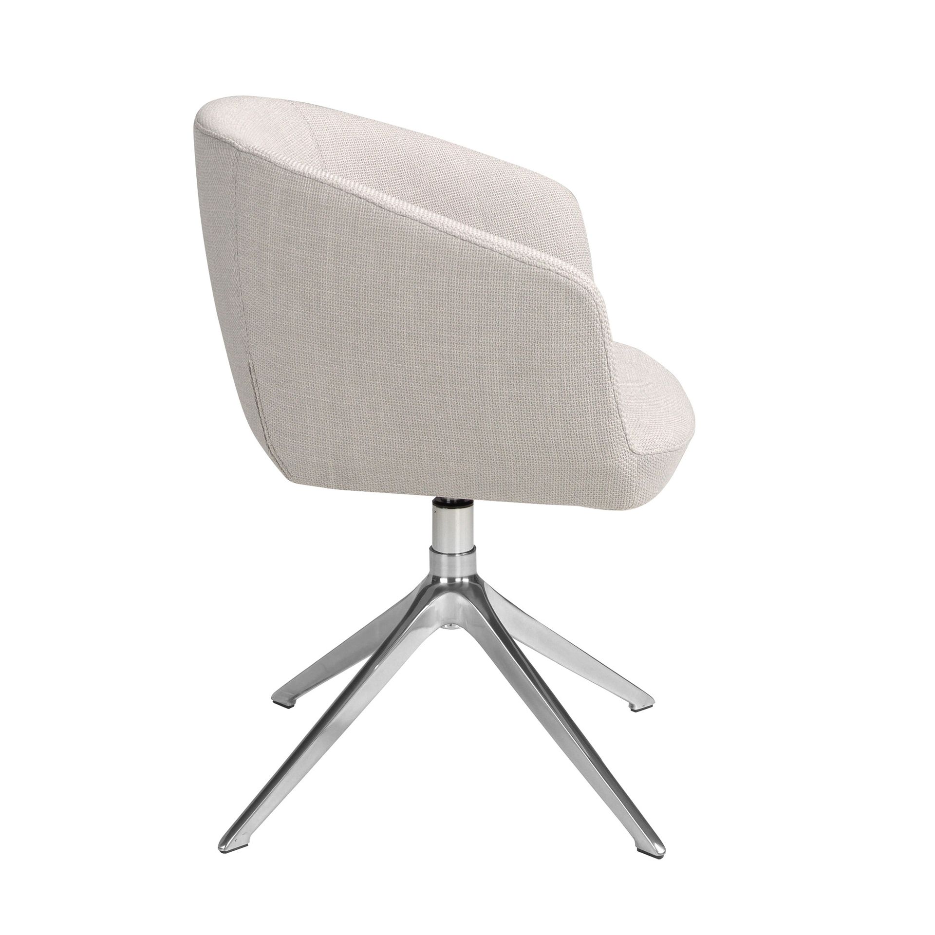 Поворотное кресло 4133/A172 из светло-серой ткани Angel Cerda