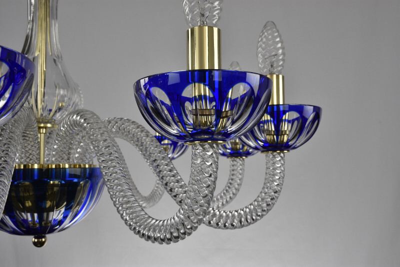 Подвесная люстра Bohemia Ivele Crystal 1308/10/240 G Cl/Clear-Blue/H-1H