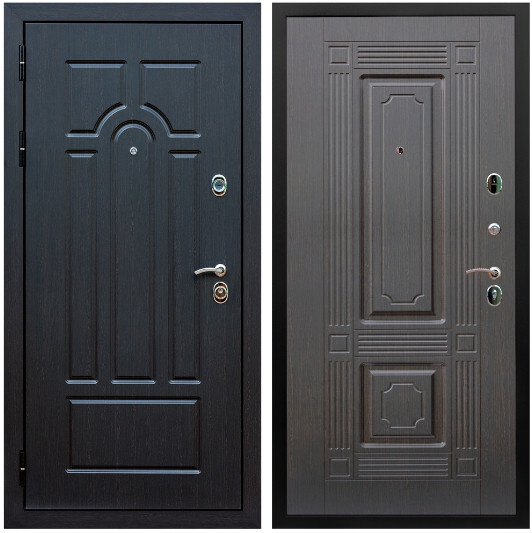 Дверь входная Graf Эврика МДФ 10 мм ФЛ-58 Венге / МДФ 16 мм ФЛ-2 Венге