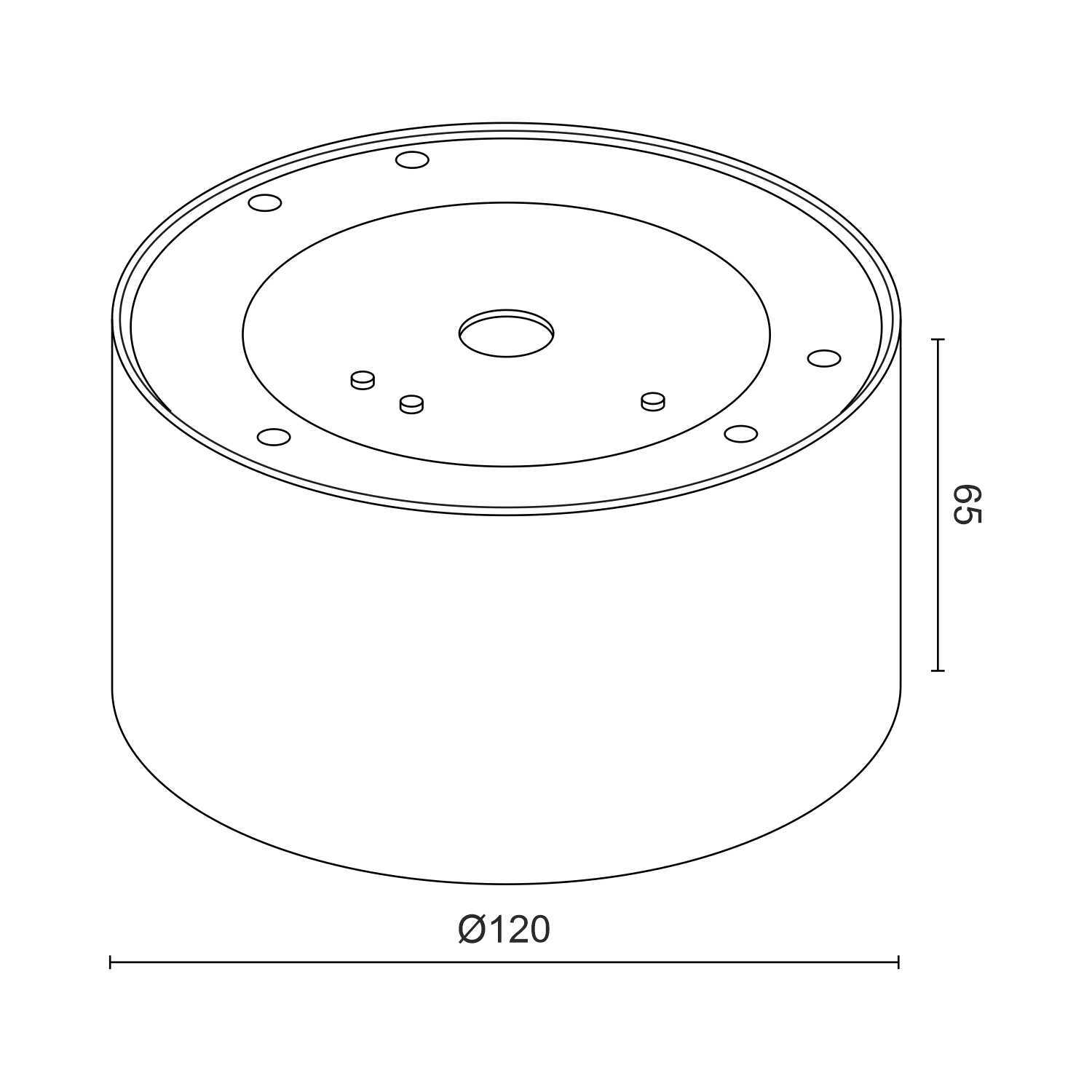 Накладной светодиодный светильник Ledron LXS0812-12W White 3000K