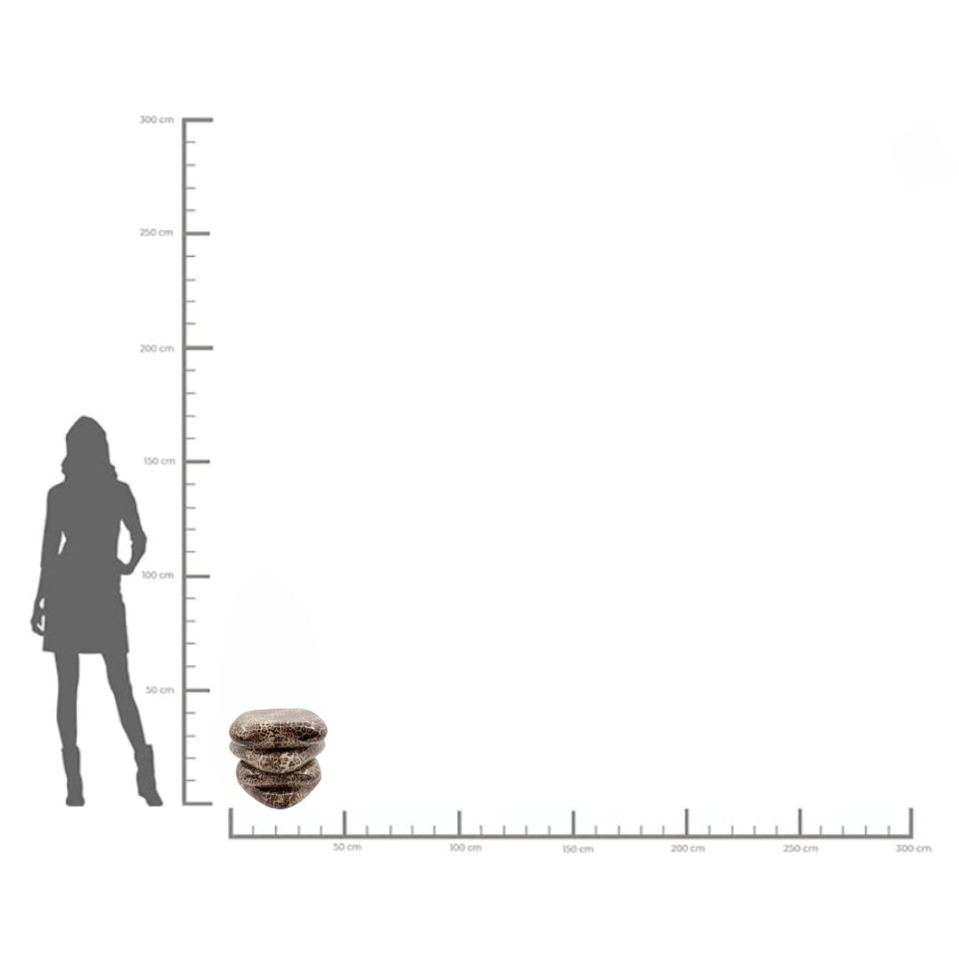 Стол приставной All Leo Steps 44x44cm KARE 71275