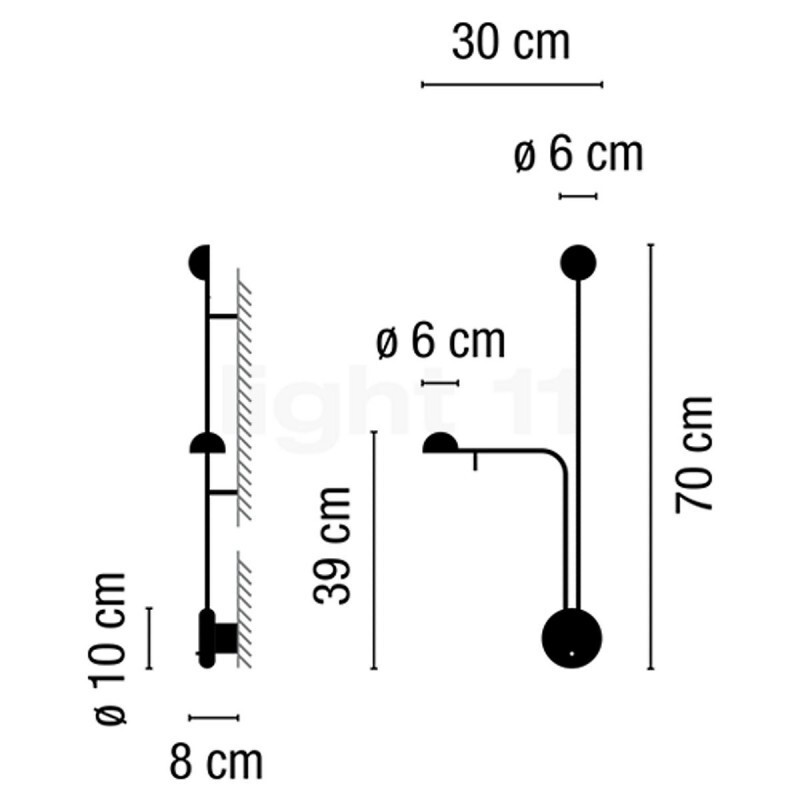 НАСТЕННЫЙ СВЕТИЛЬНИК VIBIA Pin 1685