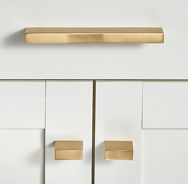 Ручка-кнопка Restoration Hardware Exley L.3.8 Lac.Burnished Brass