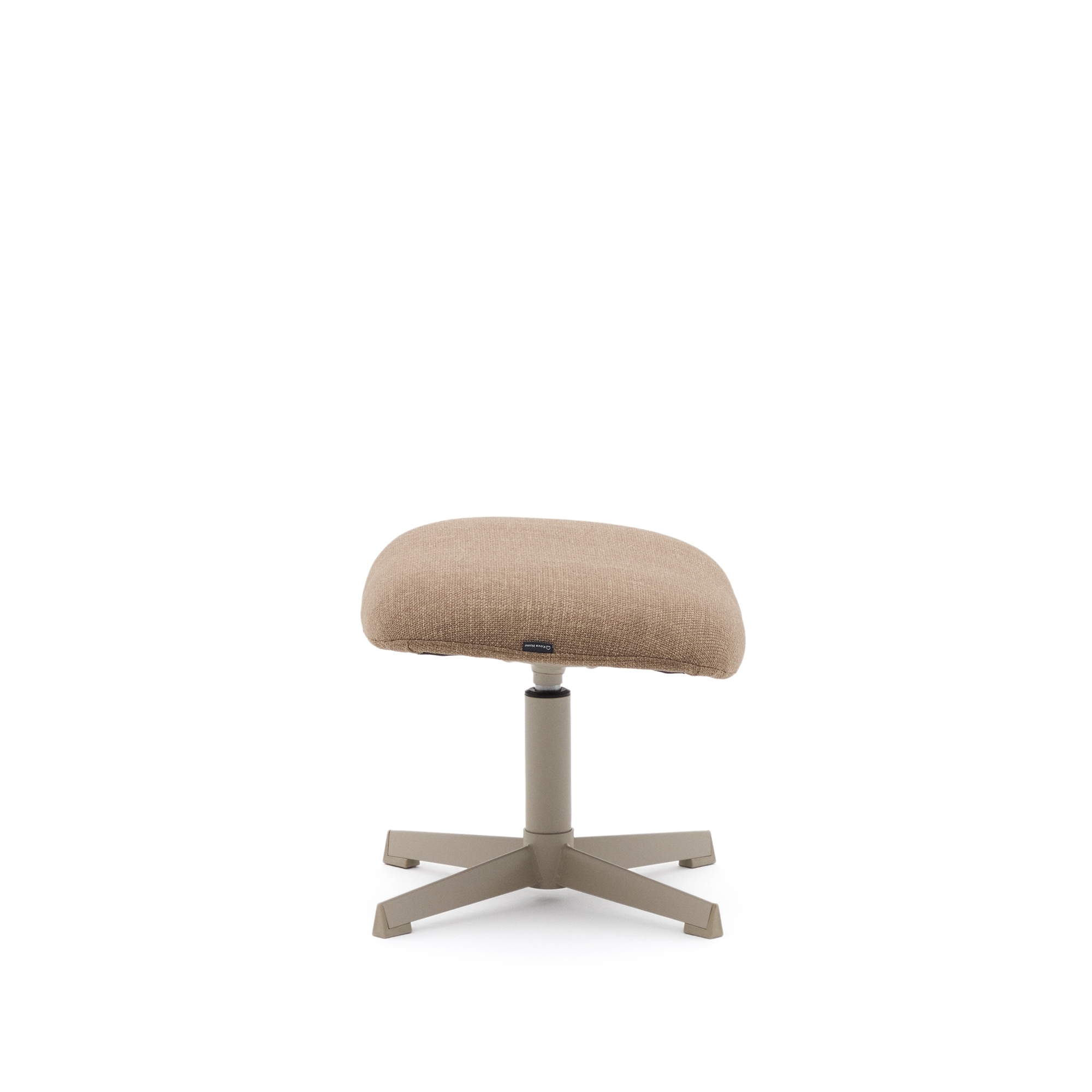 Jaspe Вращающийся пуф светло-коричневого цвета с серой отделкой металла La Forma (ex Julia Grup)