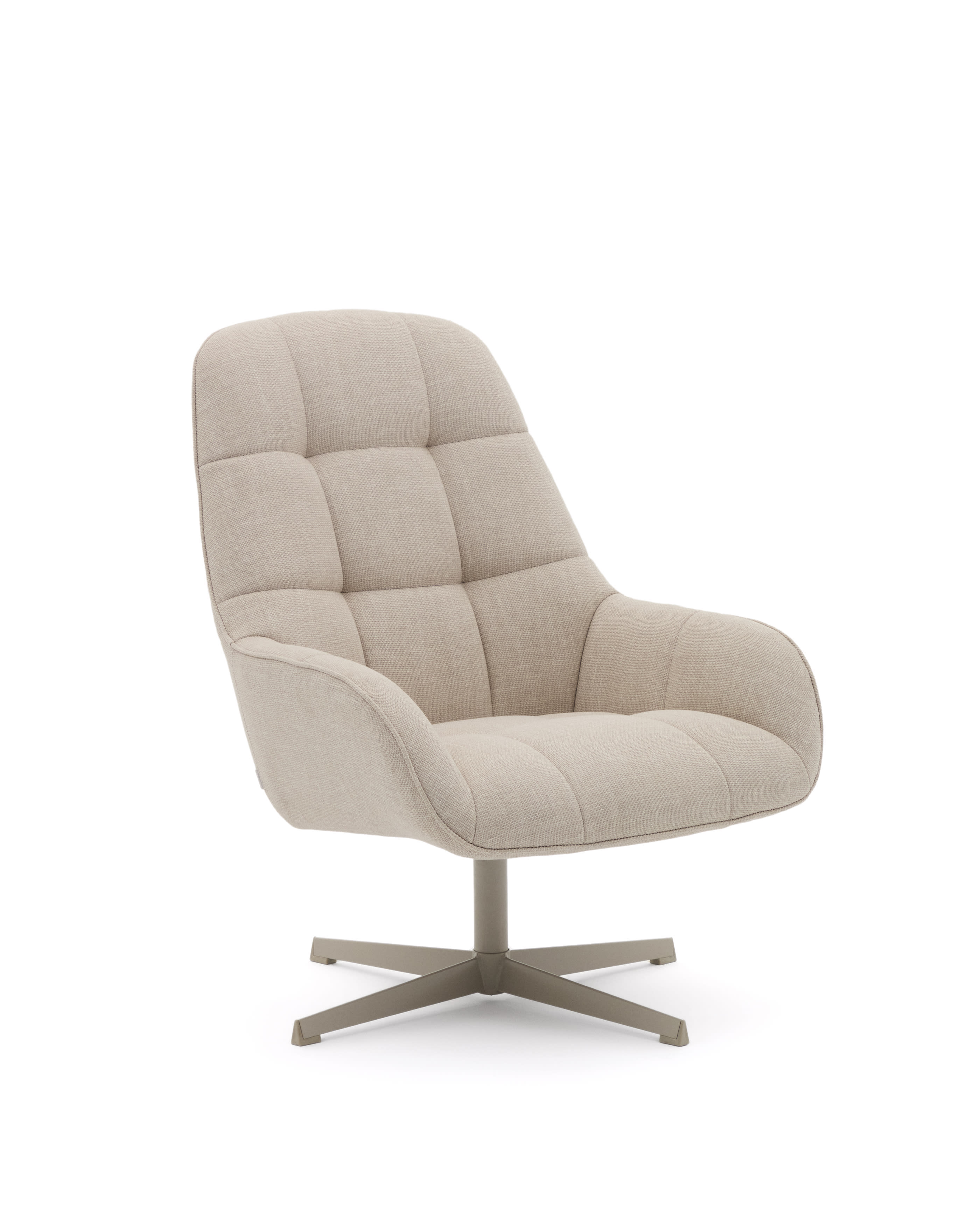 Jaspe Вращающееся кресло бежевого цвета с серой отделкой металла La Forma (ex Julia Grup)