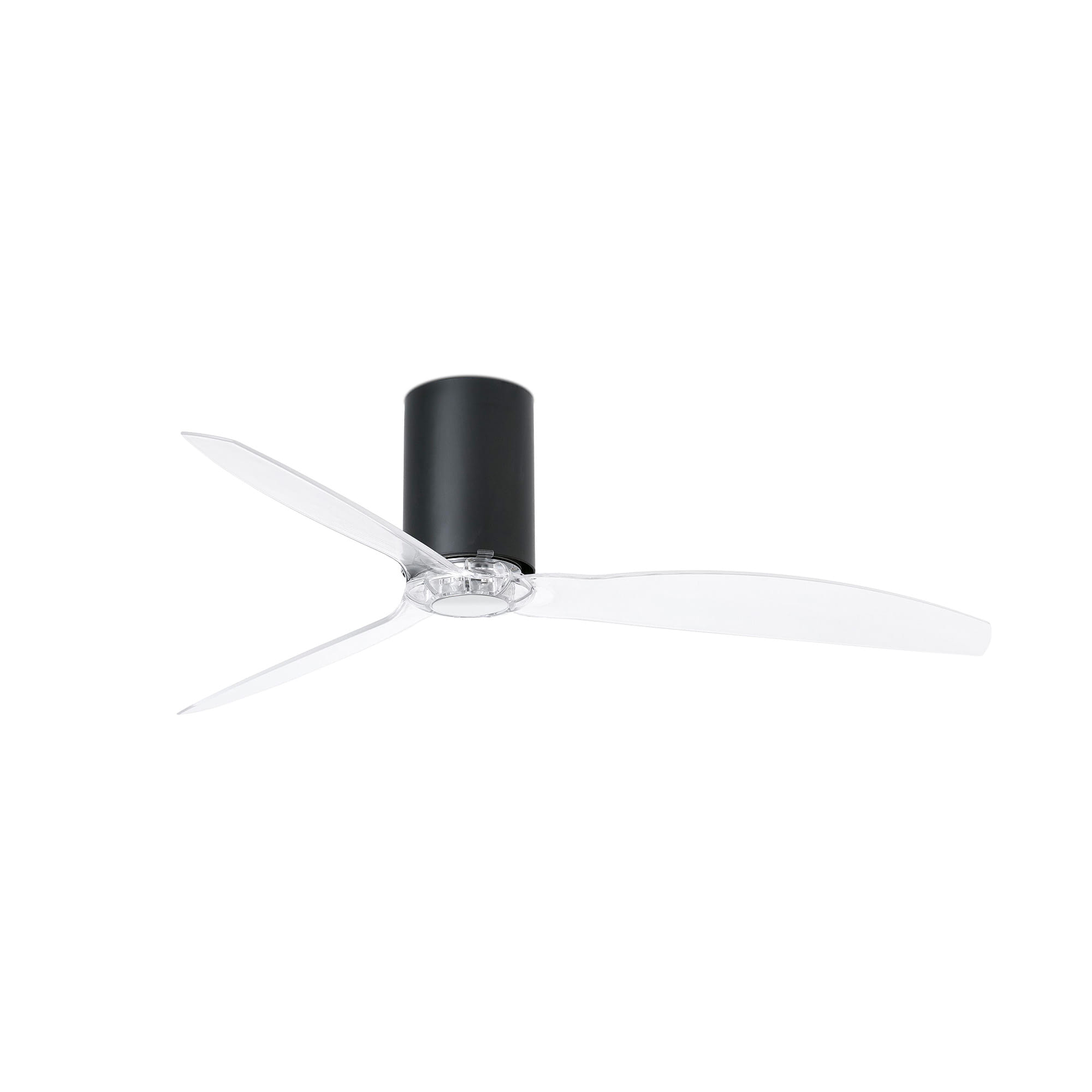 Матово-черный / прозрачный потолочный вентилятор Mini Tube Fan Faro