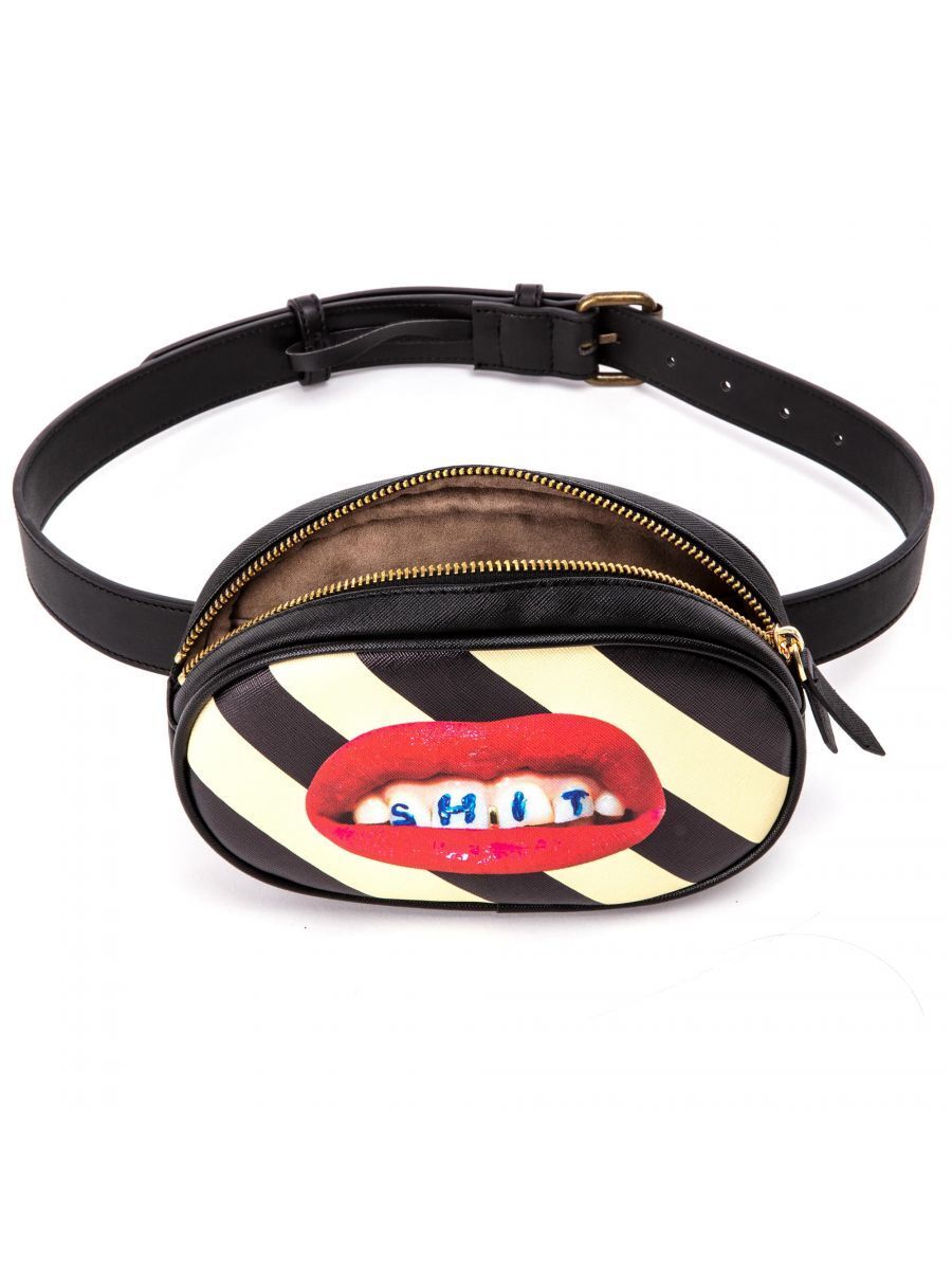 Поясная сумка Seletti Shit Striped 02574