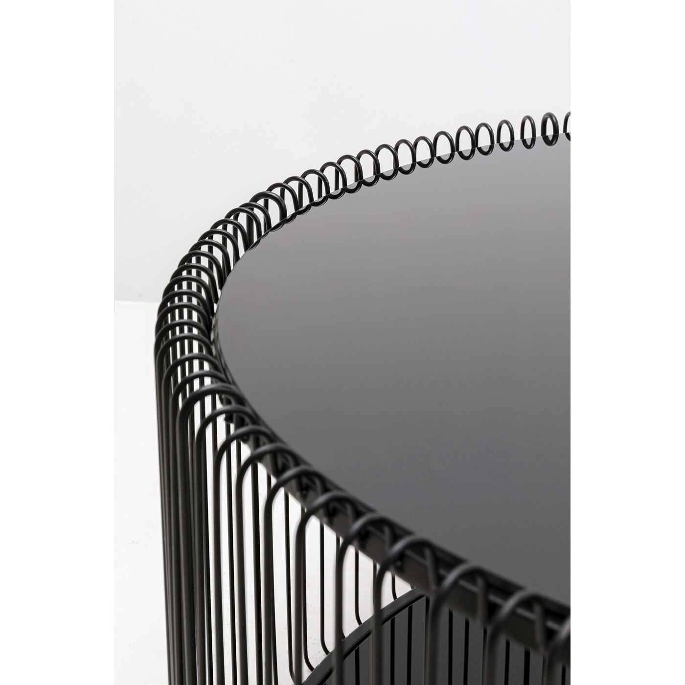 Стол кофейный Wire Double Black Ø80cm KARE 70335