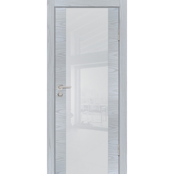 Межкомнатная дверь Graf P-7 лунный лакобель Дуб скай серый (2000 х 800)
