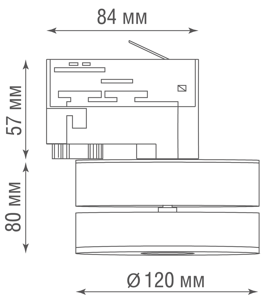 Светодиодный светильник для трехфазной шины Donolux DL18958R25W1WTrack