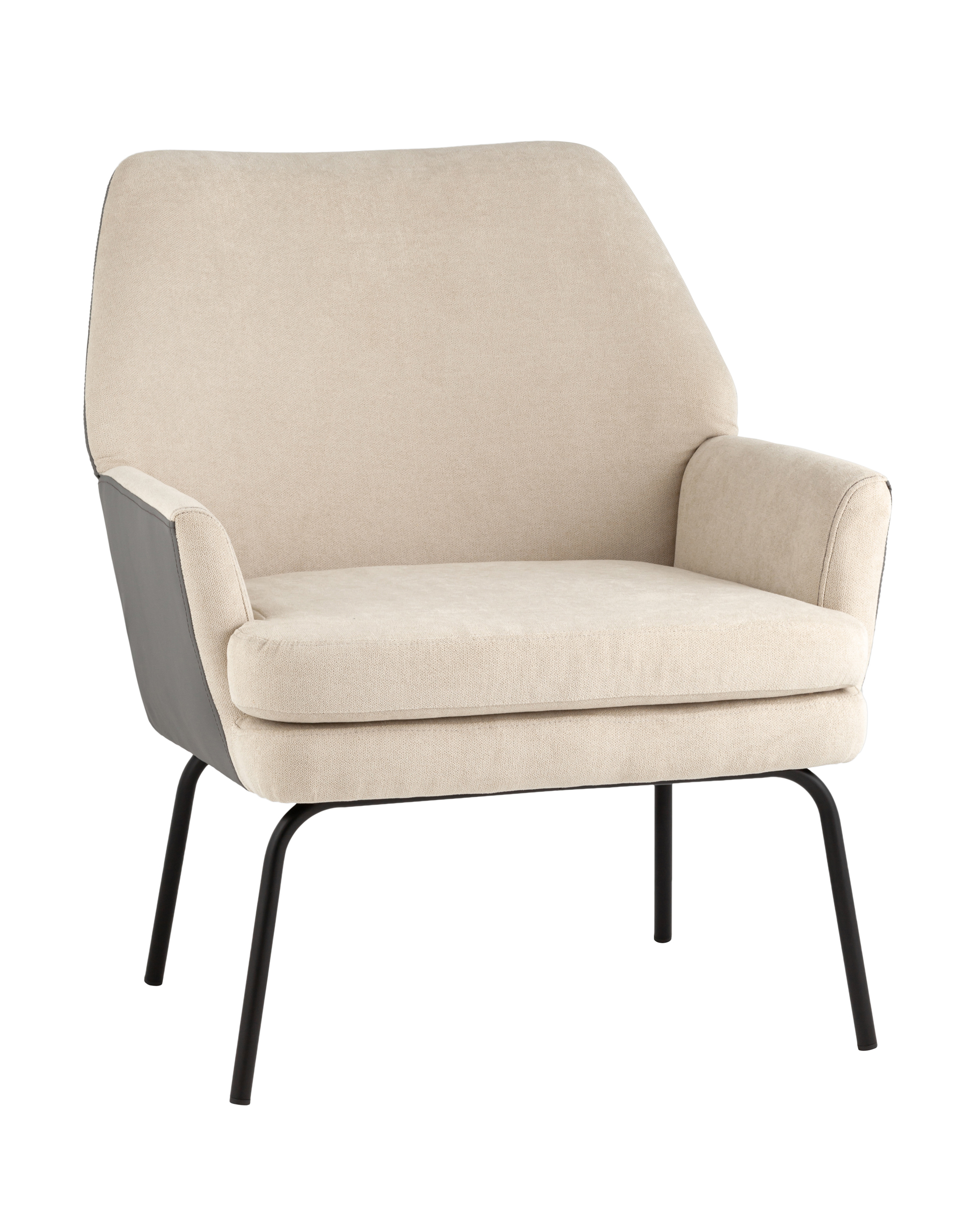 Кресло Харви бежевый с серой экокожей Stool Group