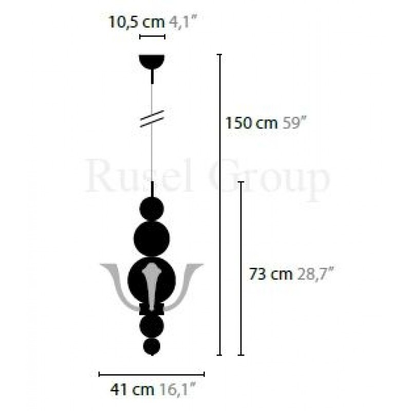 Подвесной светильник ILFARI TEARS FROM MOON H4