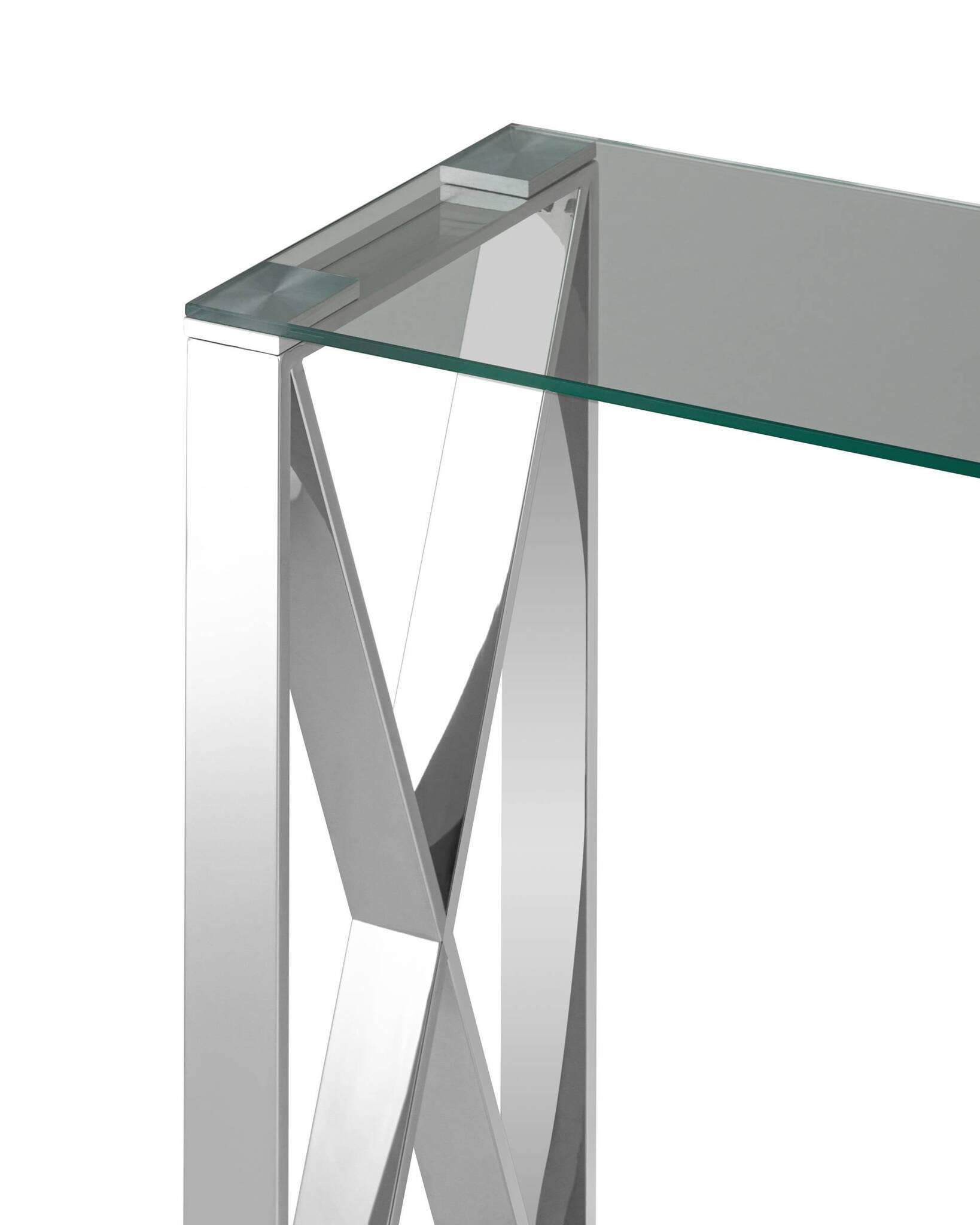 Консоль КРОСС 115*30 серебро Stool Group