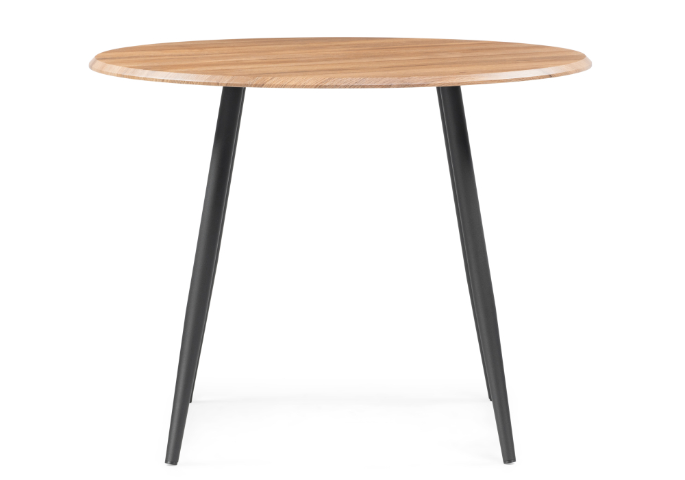 Стол деревянный Woodville Абилин 100 дуб вотан / черный матовый 507218