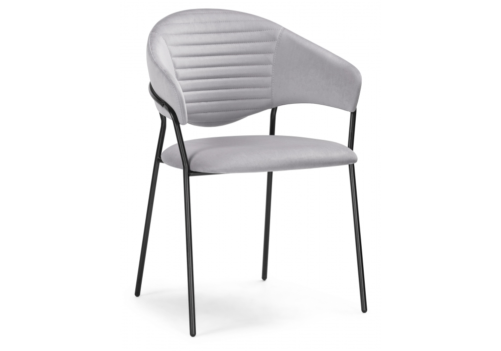 Стул Woodville Рансол серый / черный глянец 483862