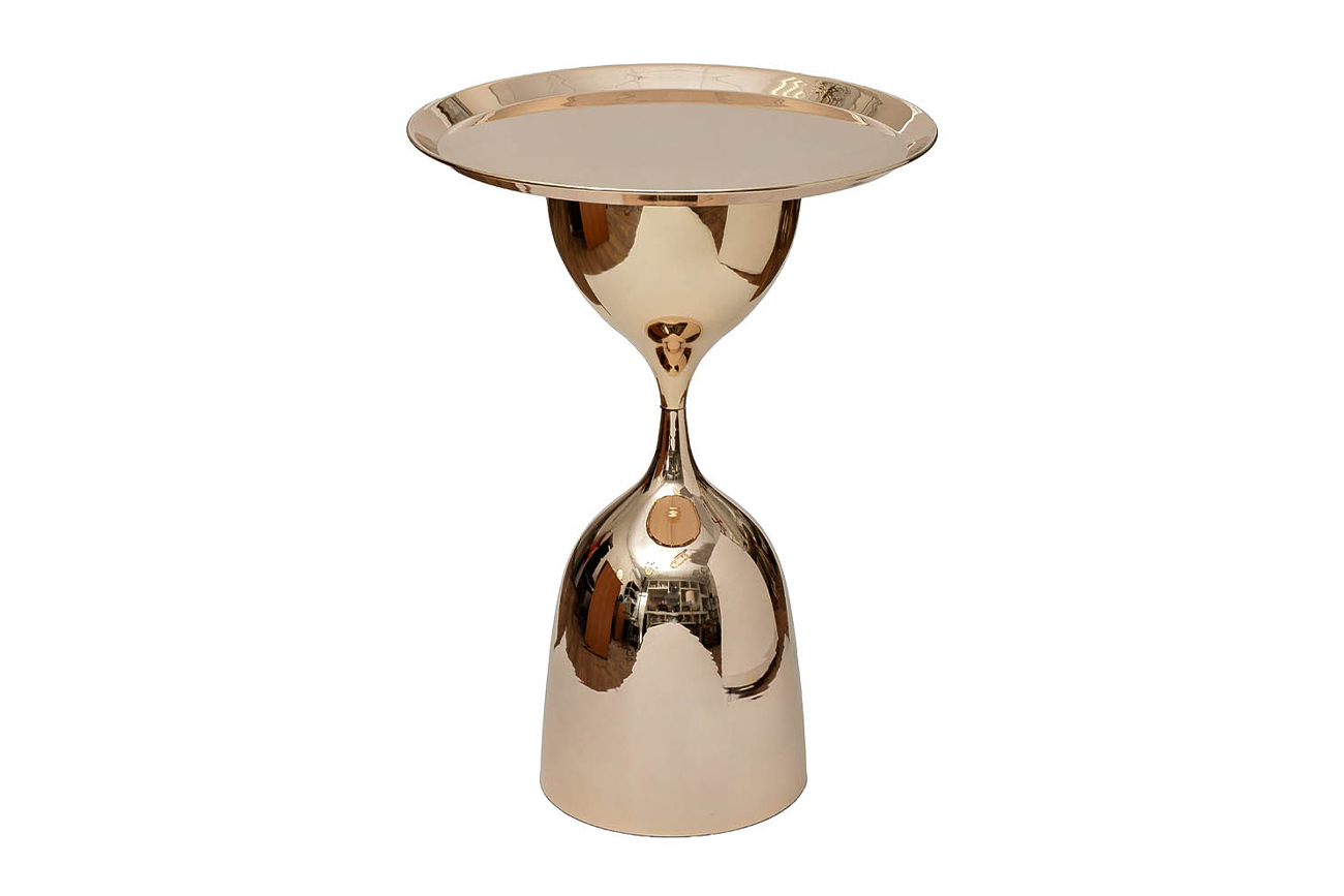 Журнальный столик металлический золотой Garda Decor 2KF111002