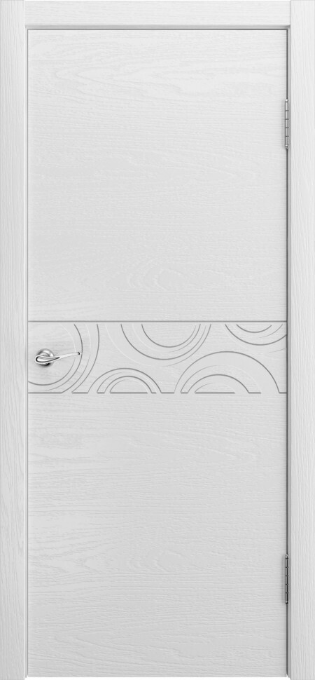 Межкомнатная дверь Graf Комбо 02 Ясень белоснежный (2000 х 600)