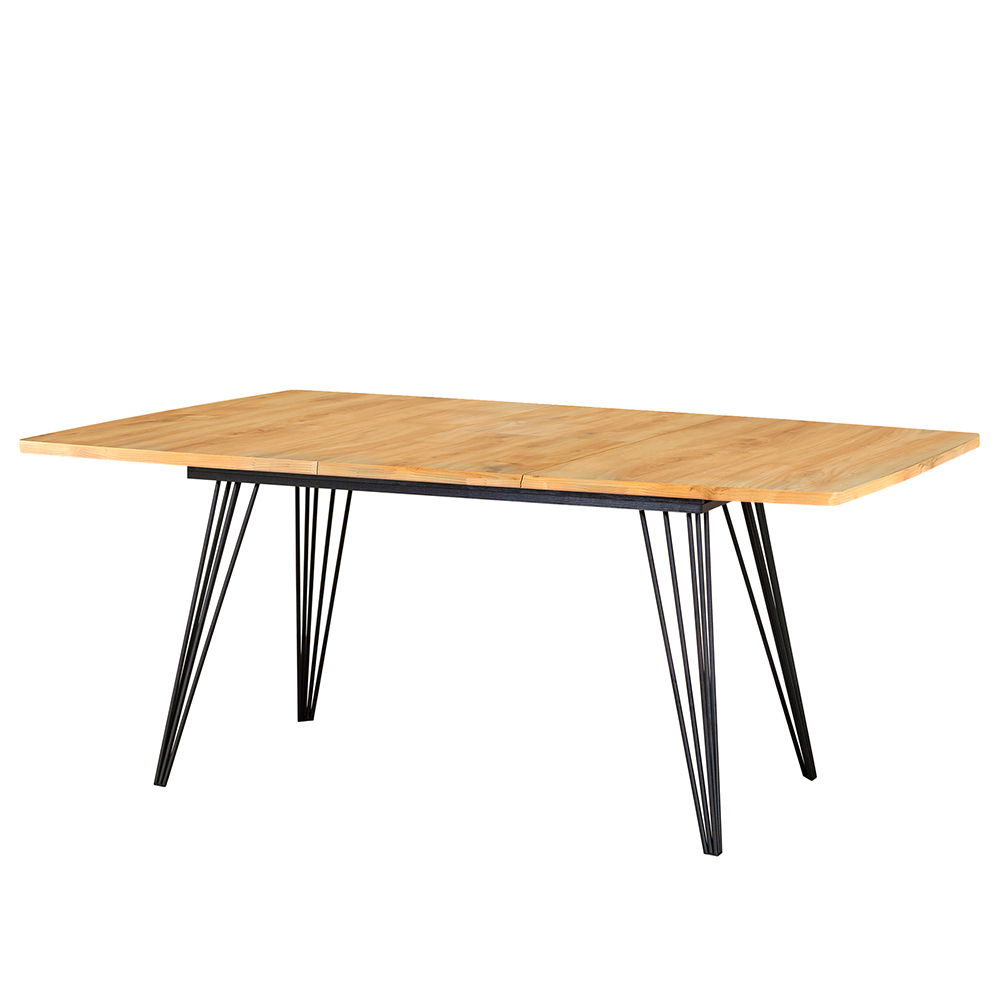 Стол Fusion 140-180 x 90см, Дуб Навара, чёрный Bradex Home FR 0805