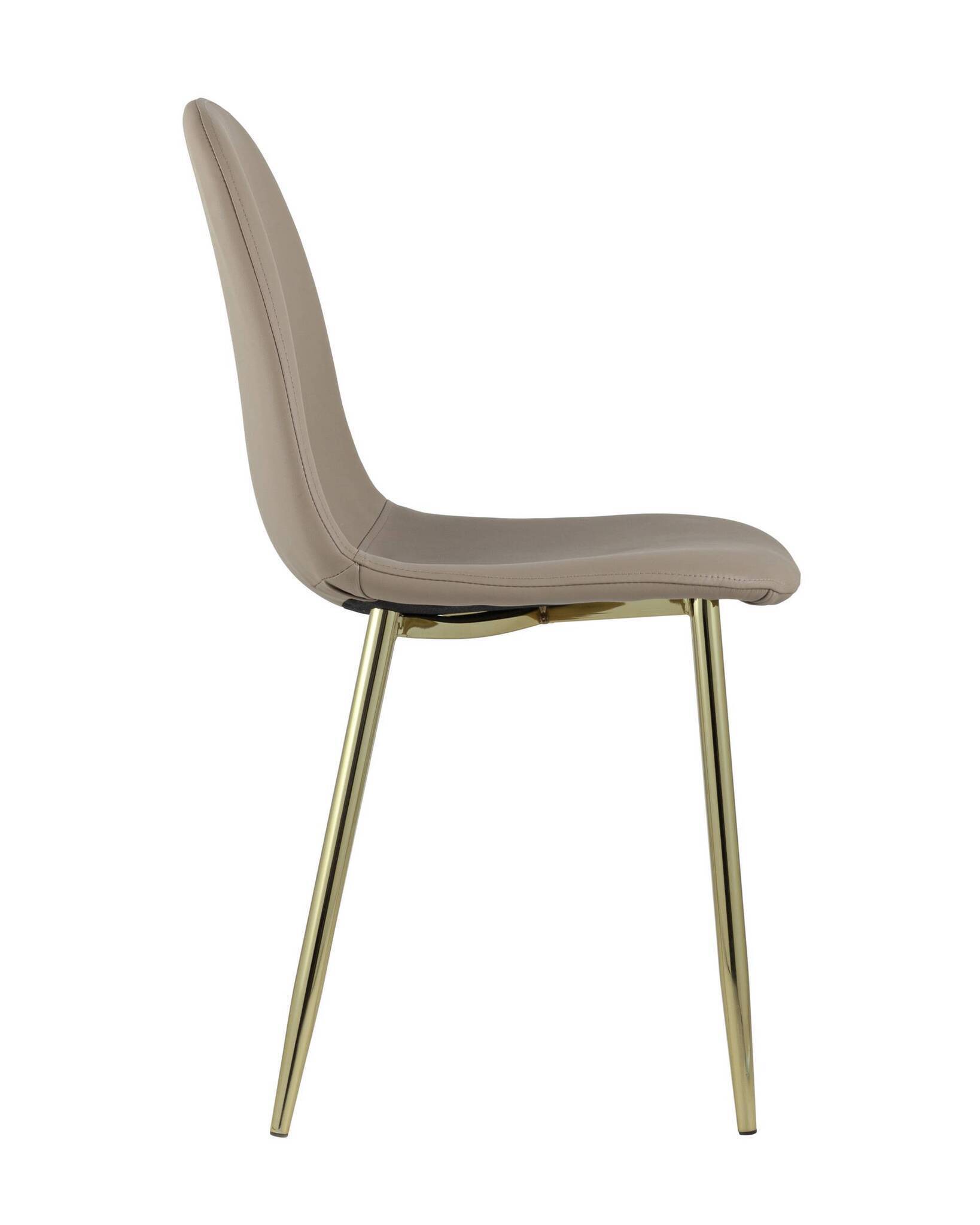 Стул Валенсия экокожа коричневая золотые ножки Stool Group