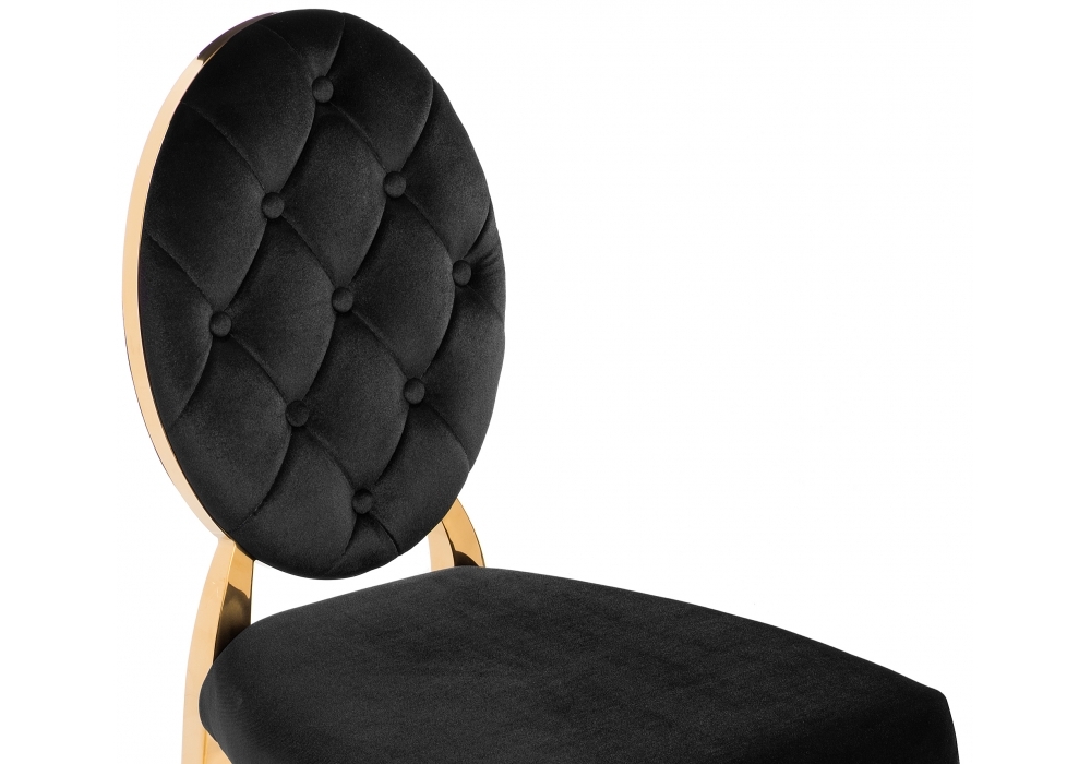 Стул Woodville Odda черный / золотой 11643