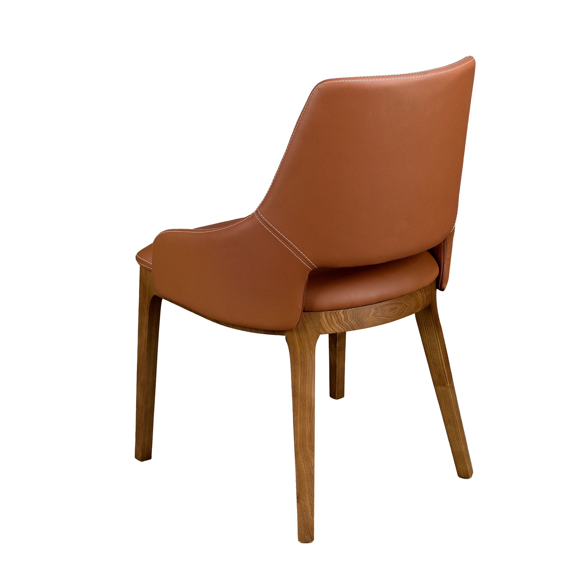 Коричневый стул из экокожи модель 4156 Angel Cerda
