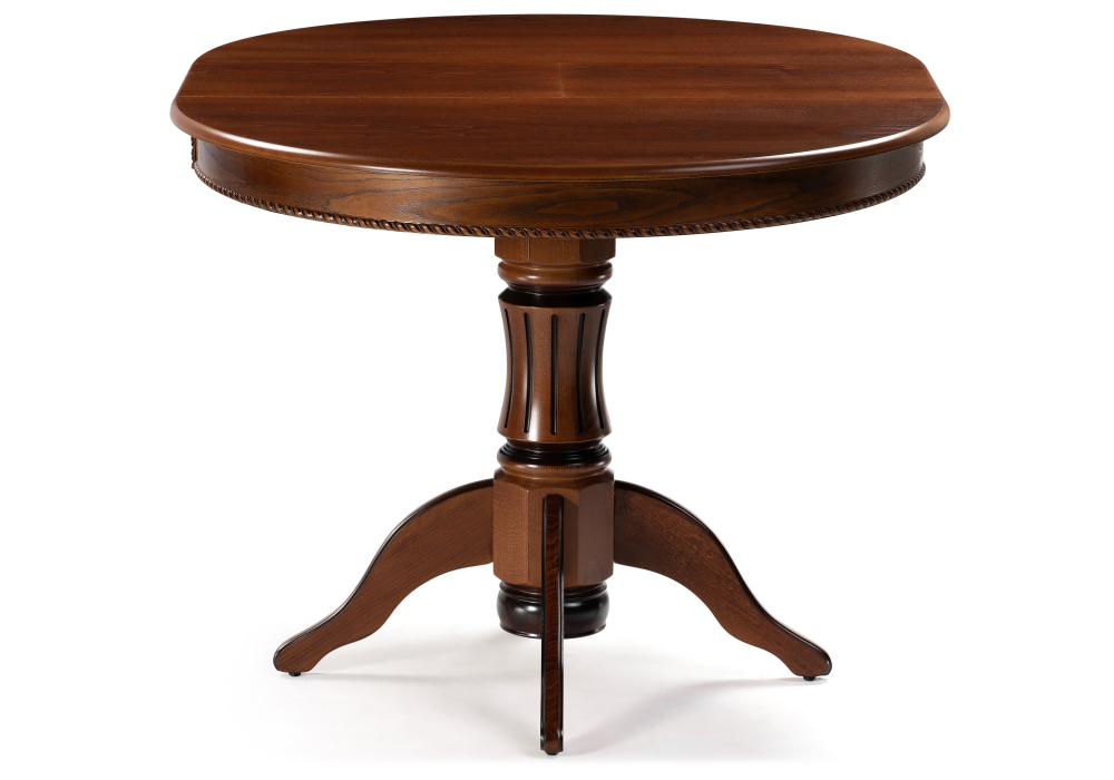 Стол деревянный Woodville Павия 100(130)х100х79 орех / коричневая патина 450816