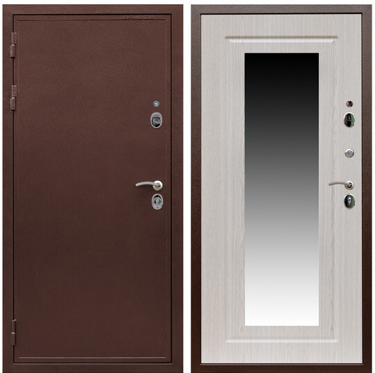 Дверь входная Graf Престиж Антик медь / МДФ 16 мм ФЛЗ-120 Дуб беленый