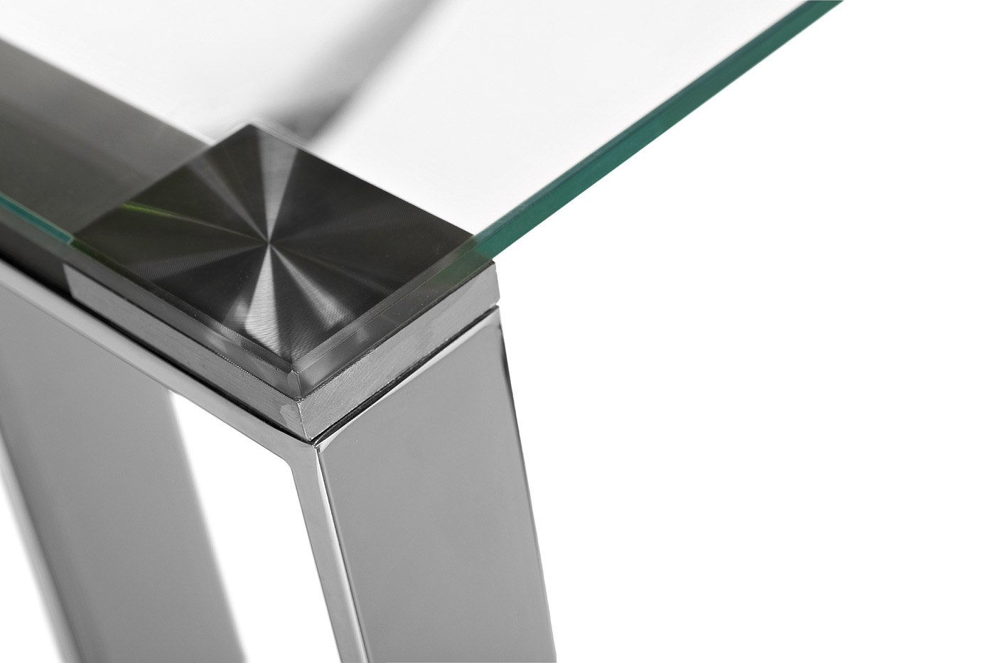 Консоль прозрачное стекло/хром Garda Decor 47ED-08200