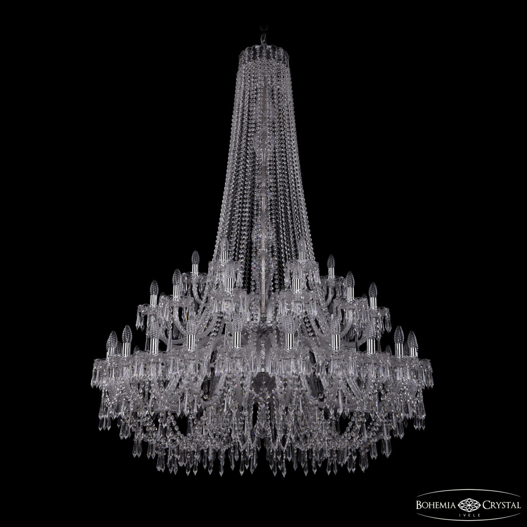 Люстра хрустальная 1403/24+12+6/460/h-177/2d Ni