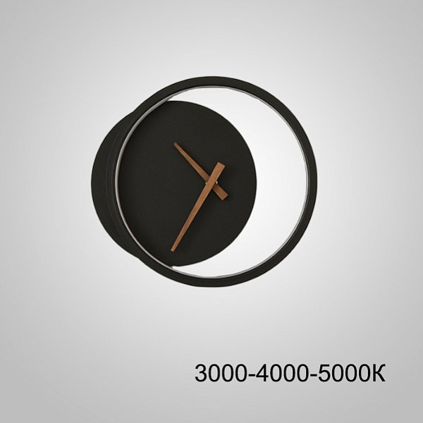 Настенный светильник CLOCK Black Трехцветный свет by ImperiumLoft