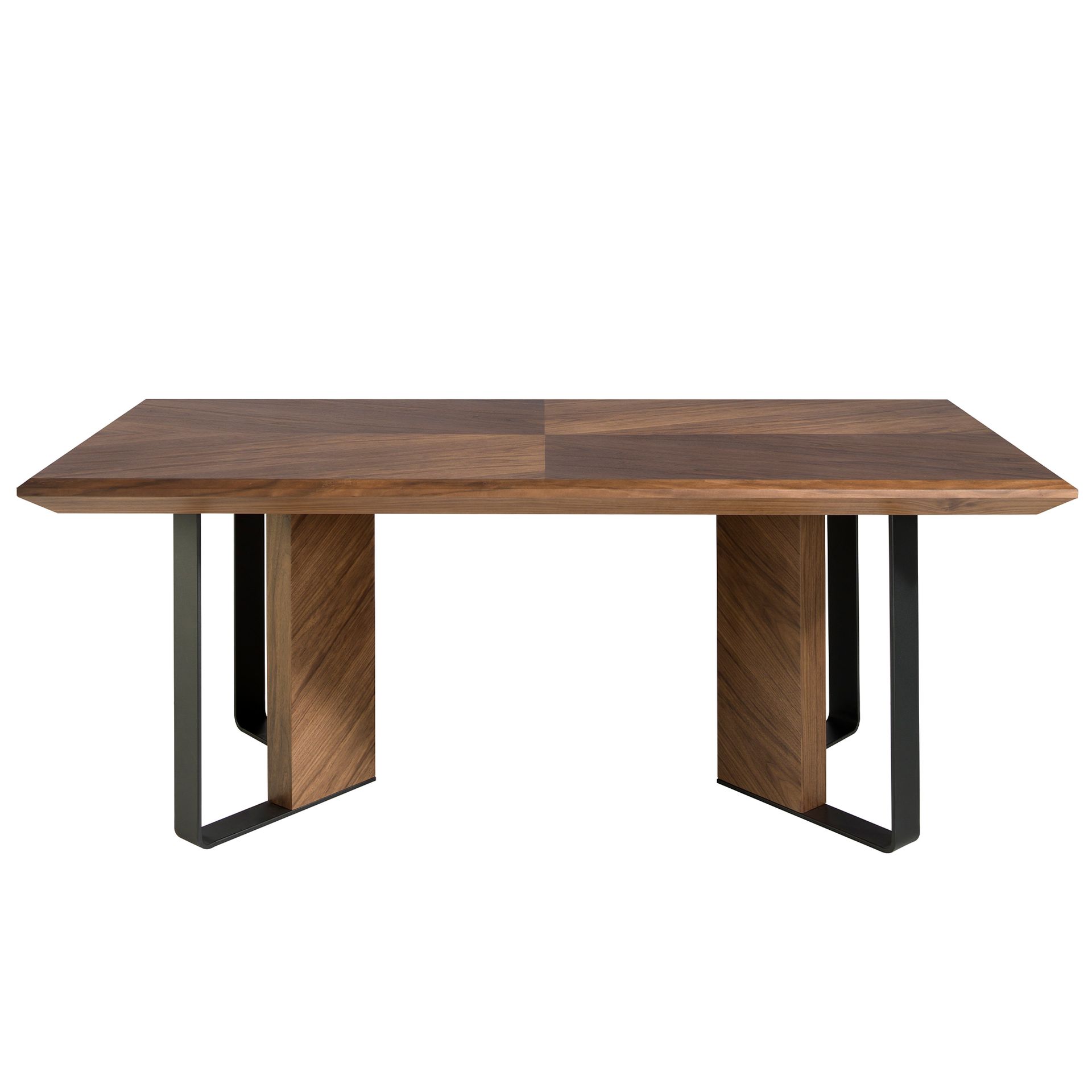 Обеденный стол 1105/MI2204T из ореха и черной стали Angel Cerda