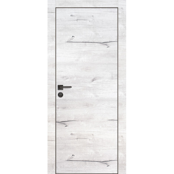 Межкомнатная дверь Graf PX-1 черная кромка с 4-х ст. Дуб арктик (2000 х 900)