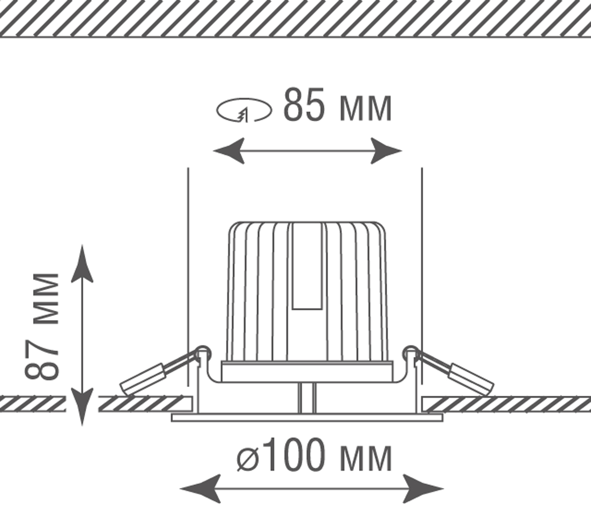 Встраиваемый светодиодный светильник Donolux DL18894R12W1