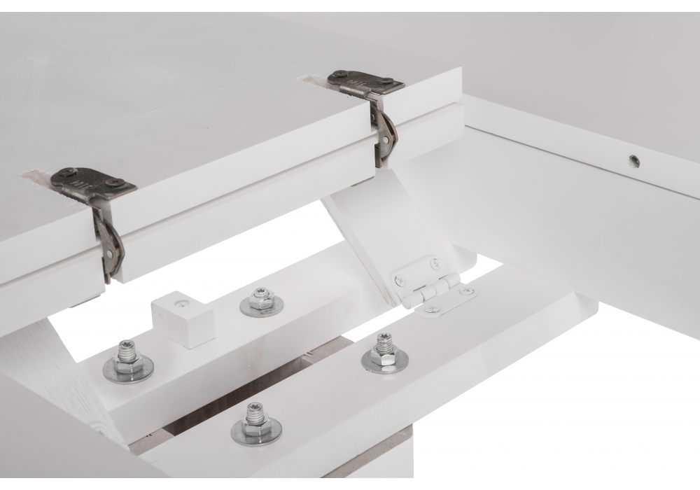 Стол деревянный Woodville Павия 90(120)х90х80 белый 406088