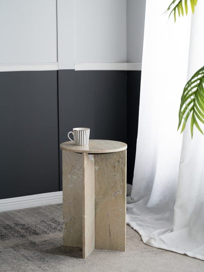 Столик интерьерный из белого мрамора Glasar 60930