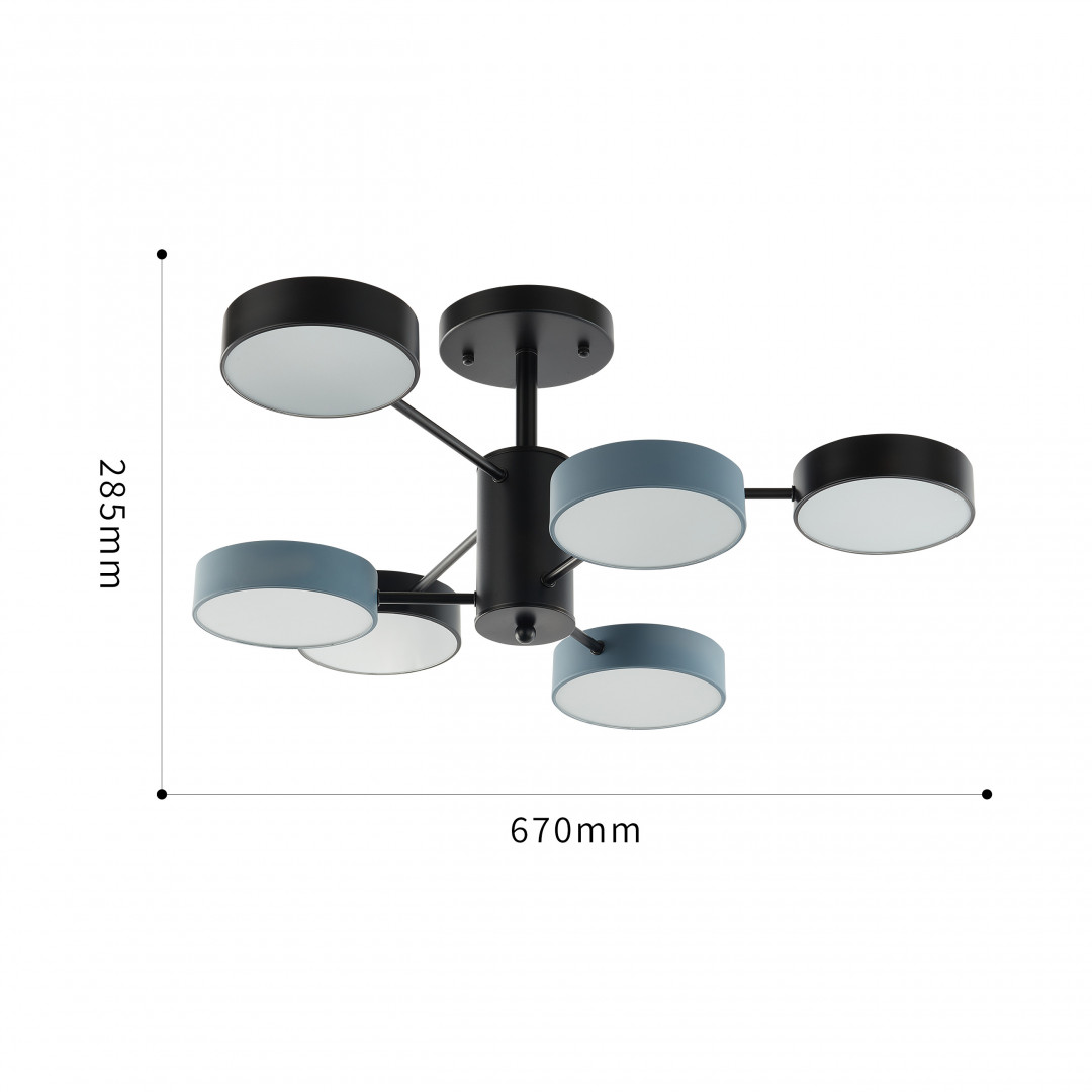 Светильник светодиодный 250906/6B Bk/Gr Arte Milano