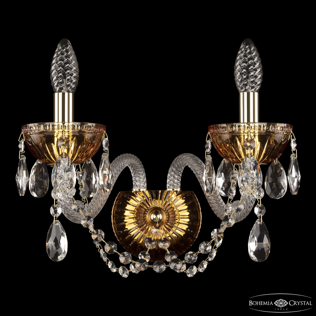 Бра 5402B/2/165 G Amber/M-1G Bohemia Ivele Crystal