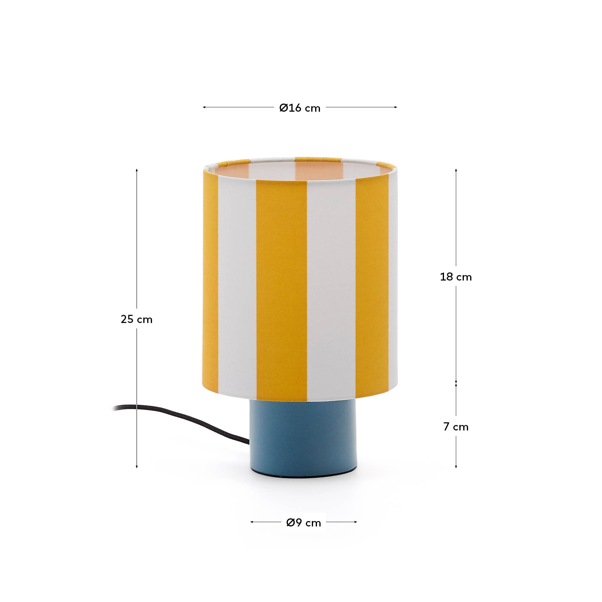 Настольная лампа Ciral из металла с синей окраской La Forma (ex Julia Grup)