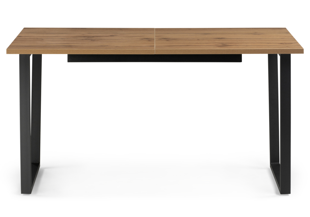 Стол деревянный Woodville Лота Лофт 140 25 мм дуб вотан / матовый черный 513033