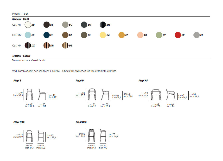 Стул Midj Pippi P black S1950PT