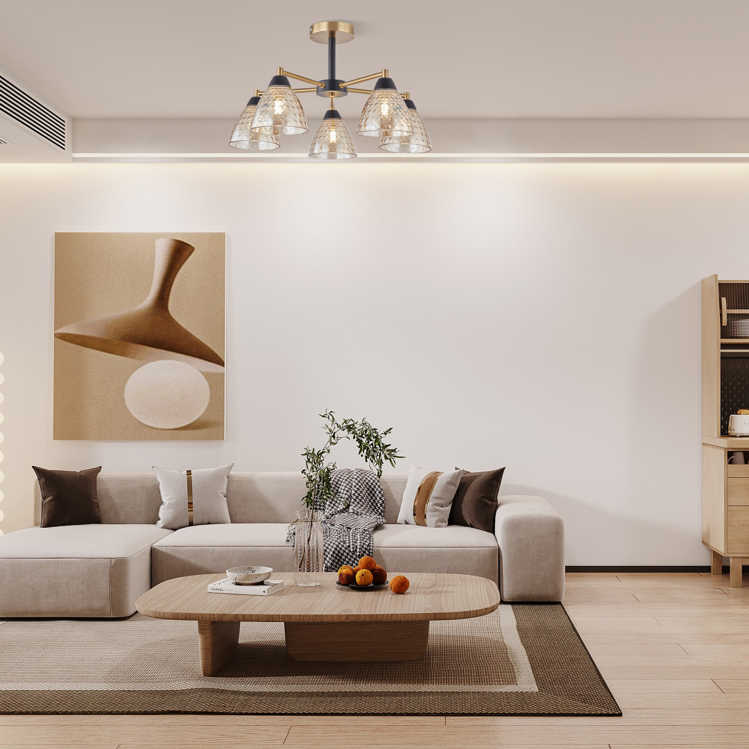 Люстра потолочная с плафонами 330754/5 BK+AB Arte Milano